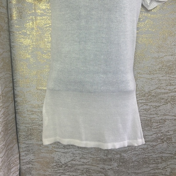 Tommy Hilfiger White Short Sleeve Cowlneck Sweater Top Size S - Picture 5 of 14